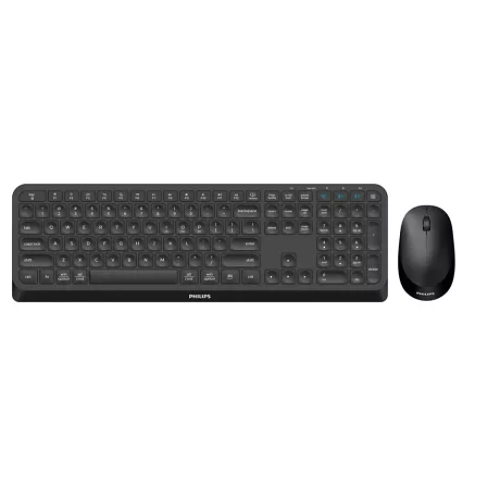 Kit mouse si tastatura wireless Philips negru SPT6407