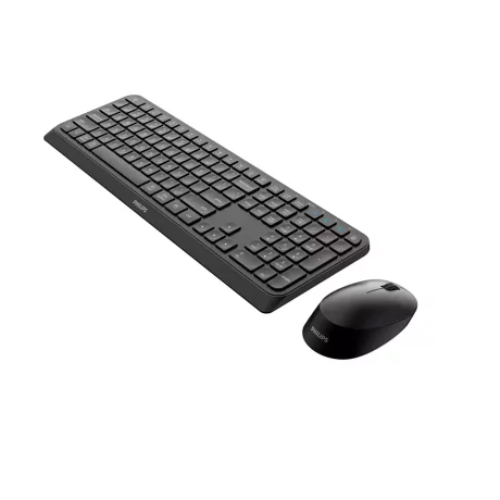 Kit mouse si tastatura wireless Philips negru SPT6407