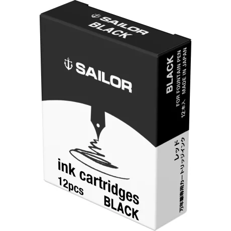 Cartuse cerneala Sailor Jentle Black set 12 buc