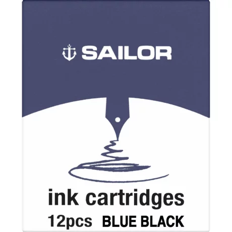 Cartuse cerneala Sailor Jentle Blue Black set 12 buc