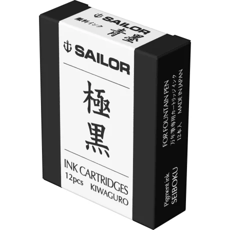 Cartuse cerneala Sailor pigment Kiwaguro Black set 12 buc