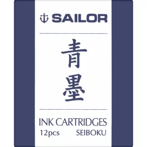 Cartuse cerneala Sailor pigment Seiboku Dark Blue set 12 buc