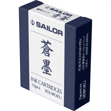 Cartuse cerneala Sailor pigment Souboku Blue-Black  set 12 buc.