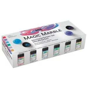 Magic Marble Marbling Metallic Kreul, set 6 buc x 20 ml