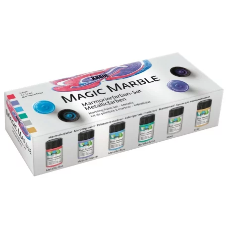 Magic Marble Marbling Metallic Kreul, set 6 buc x 20 ml