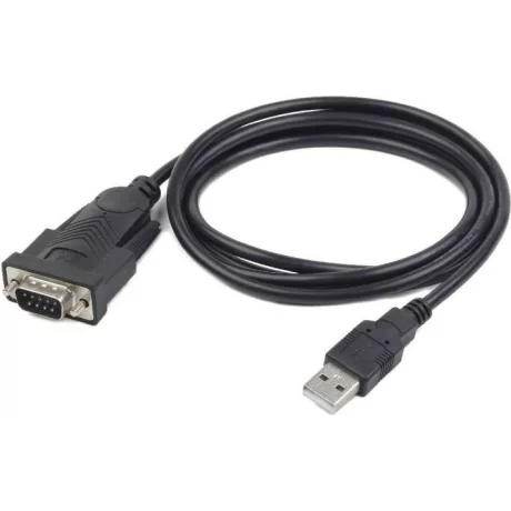 CABLU USB GEMBIRD adaptor, USB 2.0 (T) la Serial DB9M (9-pin)(RS232)(T), 1.5m, negru, UAS-DB9M-02